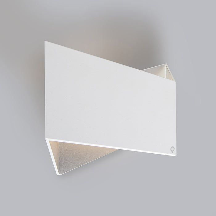 QAZQA Design wandlamp wit met zilveren binnenkant - Fold