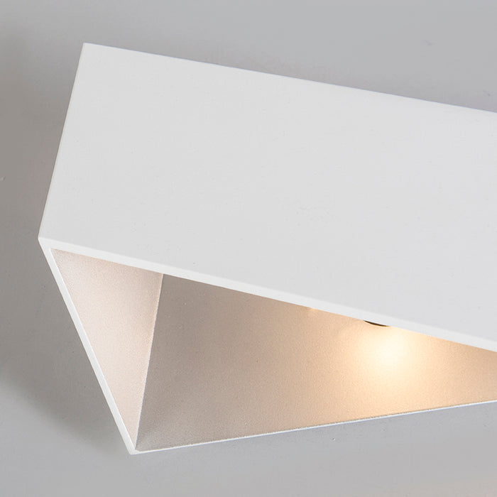 QAZQA Design wandlamp wit met zilveren binnenkant - Fold