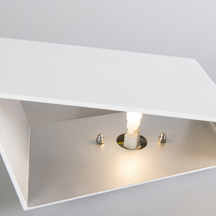 QAZQA Design wandlamp wit met zilveren binnenkant - Fold