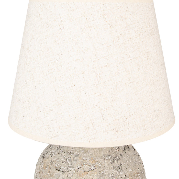 Clayre & Eef Tafellamp Ø 35x68 cm Grijs Terracotta Bureaulamp