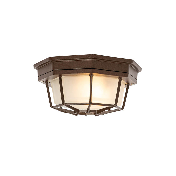 QAZQA Landelijke plafondlamp roestbruin 21,3 cm IP44 - Bri