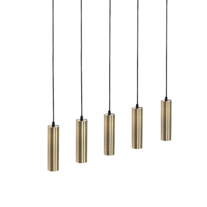 QAZQA Moderne hanglamp brons 5-lichts - Jeana