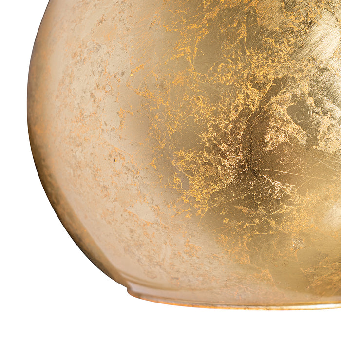 QAZQA Design wandlamp zwart met goud glas - Bert
