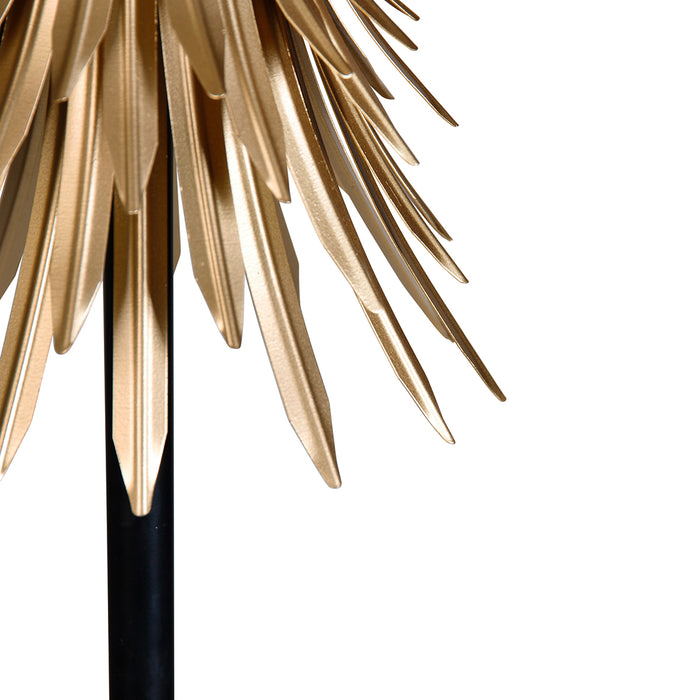 QAZQA Art Deco vloerlamp goud met zwart - Wesley