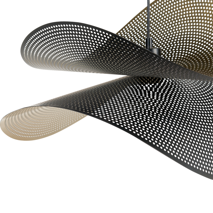 Beliani - DOYLES- Hanglamp - Zwart|Goud - Metaal