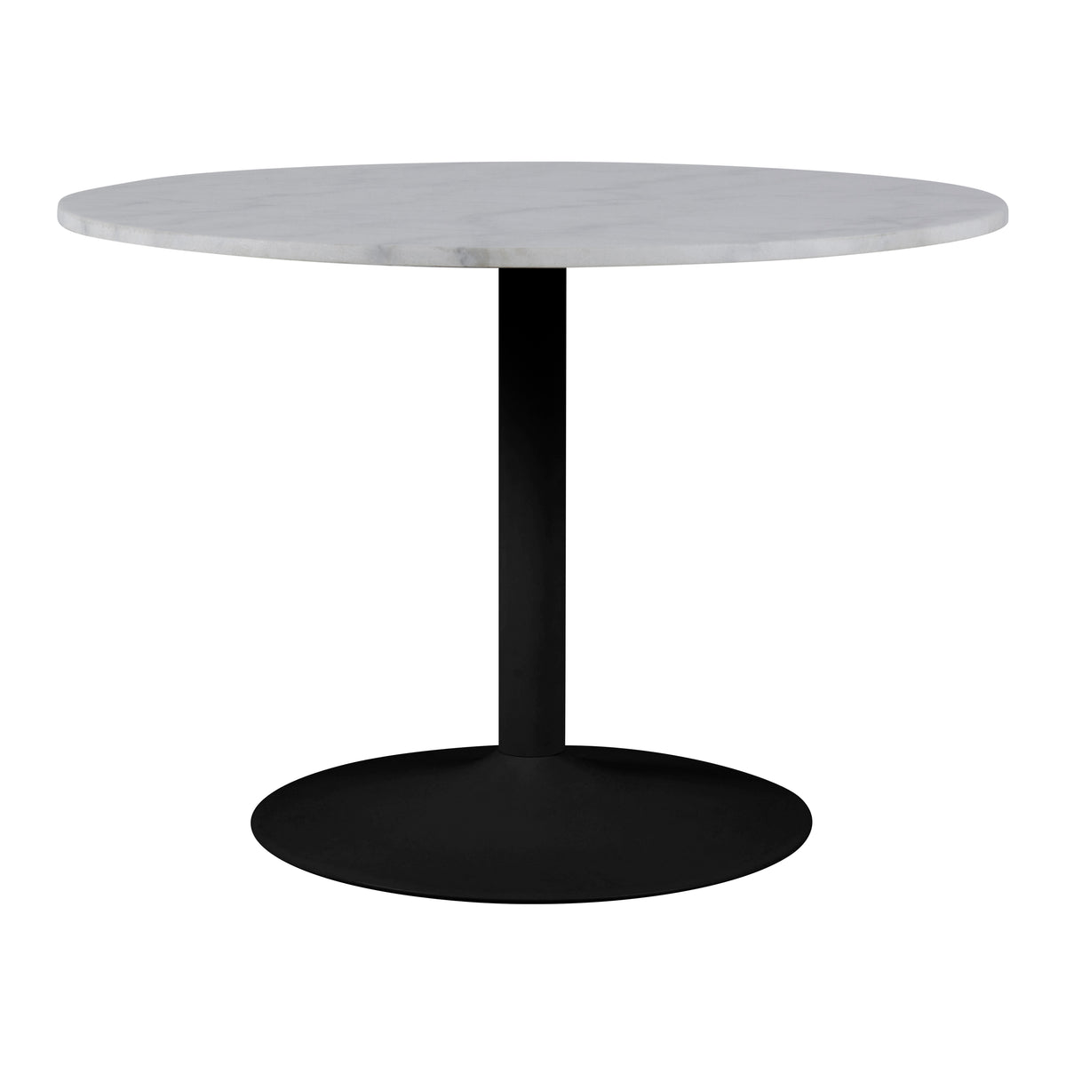 by fonQ Marble Eettafel Marmer - Ø 110 cm - Wit/Zwart