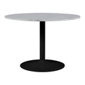 by fonQ Marble Eettafel Marmer - Ø 110 cm - Wit/Zwart