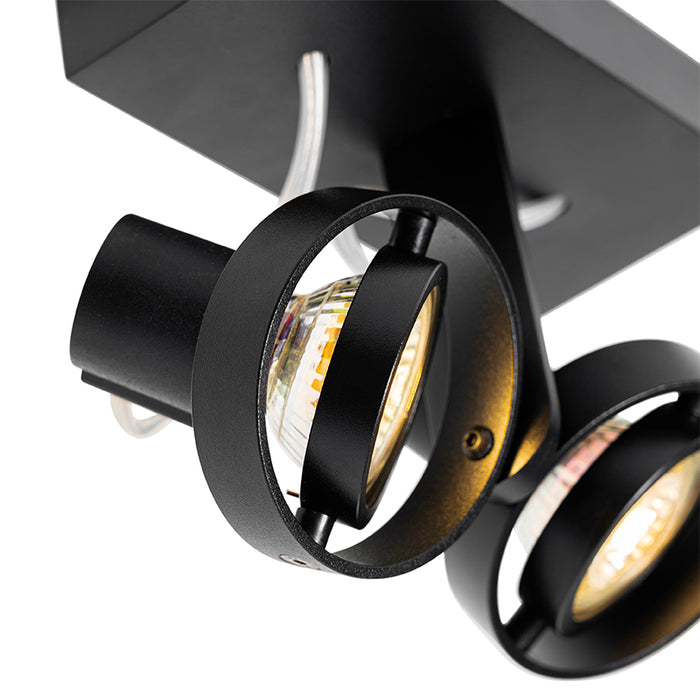 QAZQA Moderne spot zwart 2-lichts - Master 50