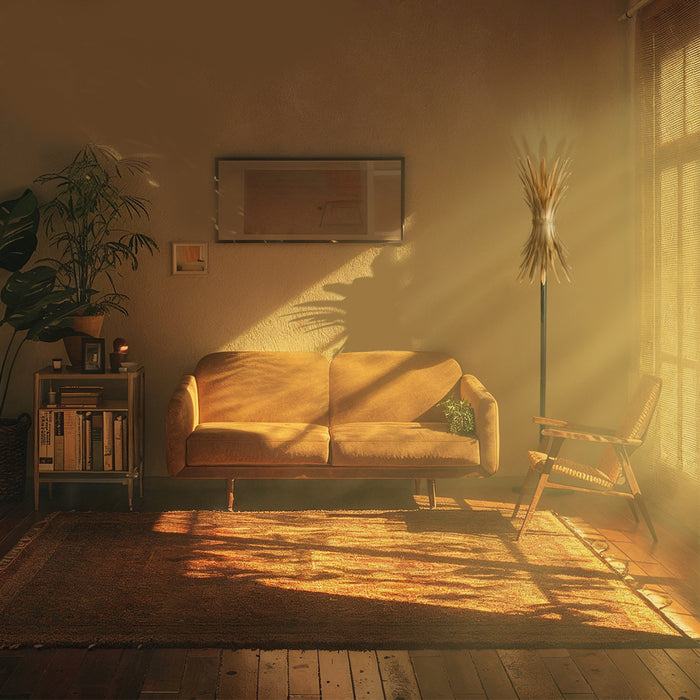 QAZQA Art Deco vloerlamp goud met zwart - Wesley