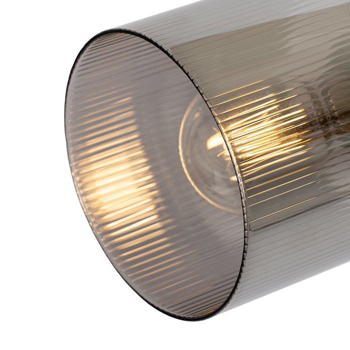 QAZQA Plafondspot zwart met smoke glas 4-lichts verstelbaar - Laura