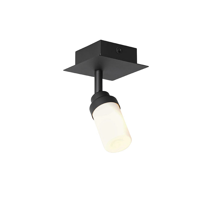 QAZQA Moderne badkamer spot zwart IP44 - Japie