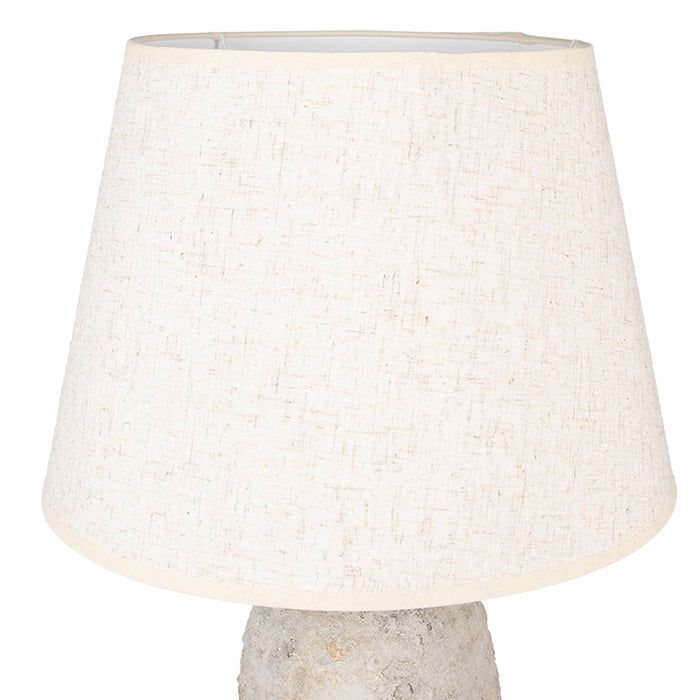 Clayre & Eef Tafellamp Ø 35x70 cm Grijs Terracotta Bureaulamp