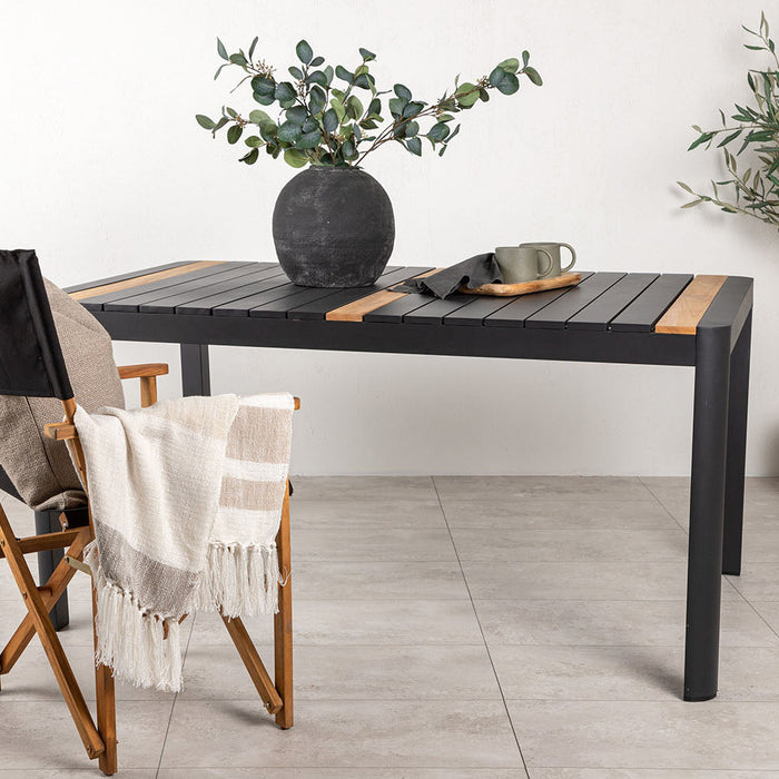 Rebellenclub Ferna Tuintafel - 150 x 90cm - Zwart