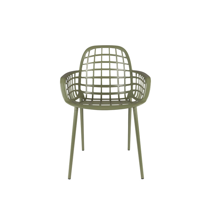 Zuiver Albert Kuip Tuinstoelen met armleuning Groen - Set van 2