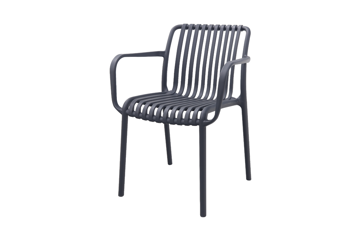 VDG Stripe stapelbare tuinstoel - Antraciet