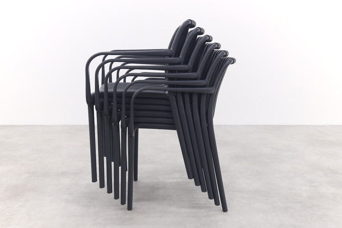 VDG Stripe stapelbare tuinstoel - Antraciet