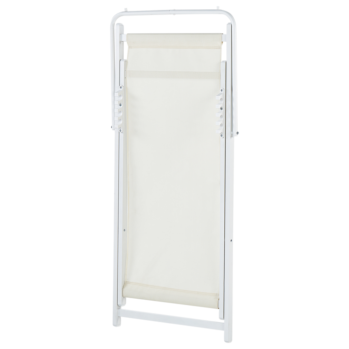 Beliani - LOCRI II - Strandstoel - Wit|Beige - Polyester