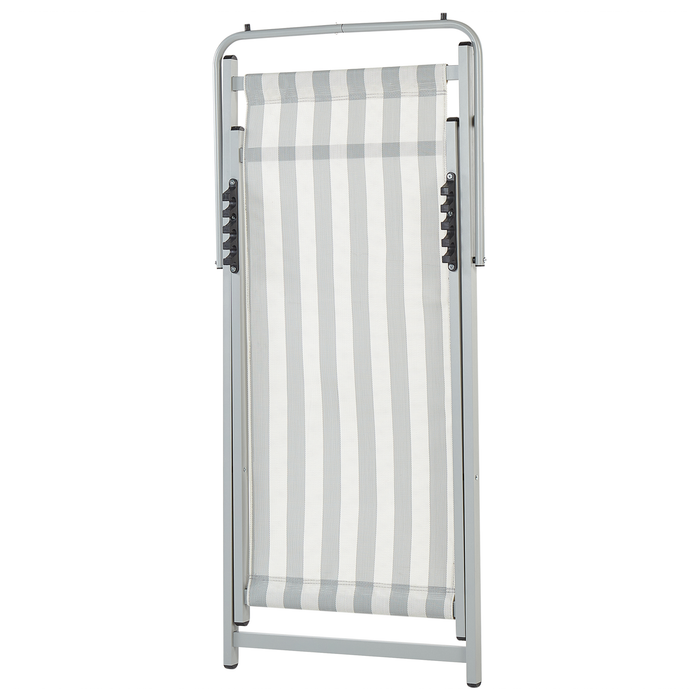 Beliani - LOCRI II - Strandstoel - Wit|Grijs - Polyester