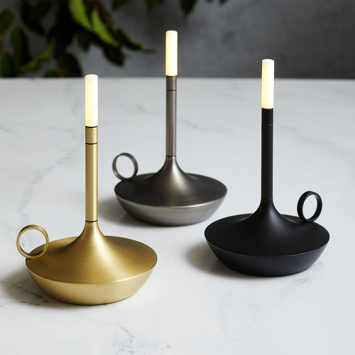 Graypants Wick Small tafellamp LED oplaadbaar grafiet
