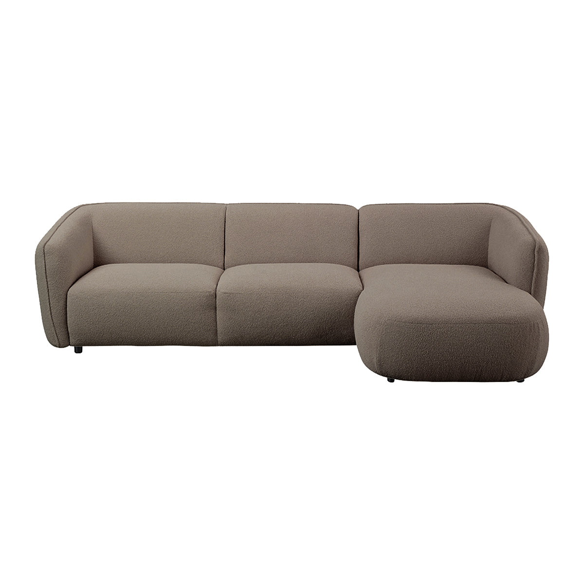 by fonQ Soft Hoekbank met Chaise Longue Rechts - Bouclé - Taupe