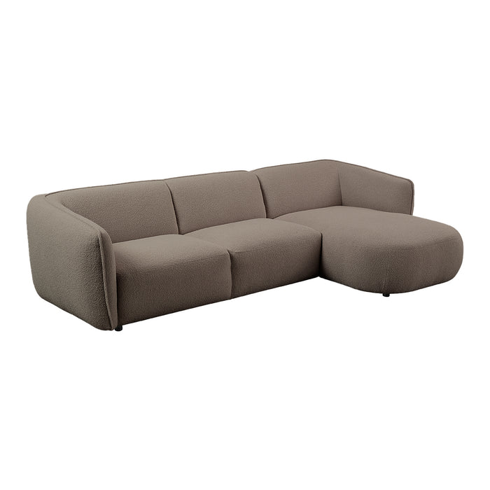by fonQ Soft Hoekbank met Chaise Longue Rechts - Bouclé - Taupe