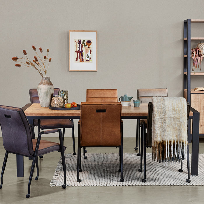 Eettafel Tilburg - Hout - Mango|Hout - Naturel - MDF