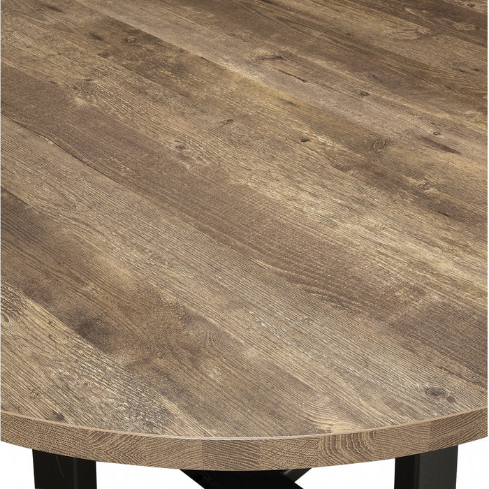 Eettafel Middelburg - Bruin - MDF - 140x77x140cm (BxHxD)