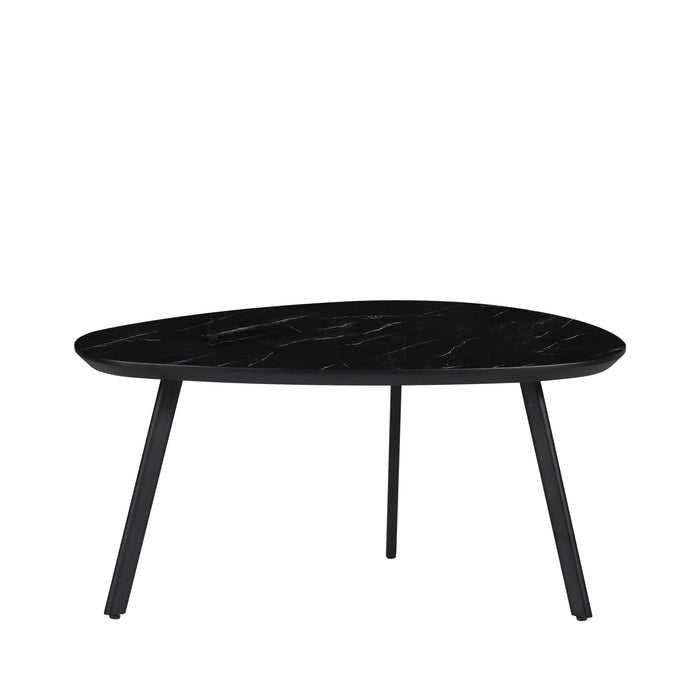 Salontafel Nyborg Lille - Zwart - MDF - 75x38x44cm (BxHxD)