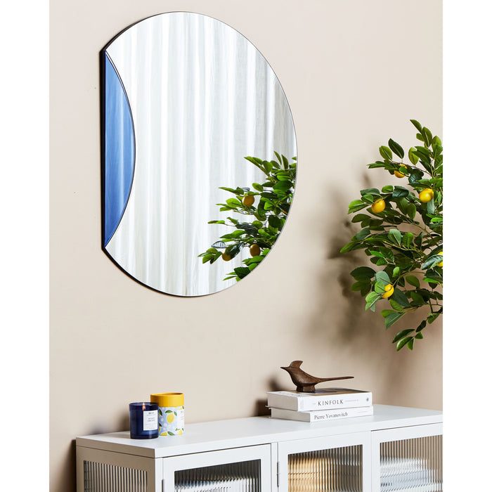 Beliani - CAMBRAI - Wandspiegel - Blauw - 70 x 79 cm - Glas