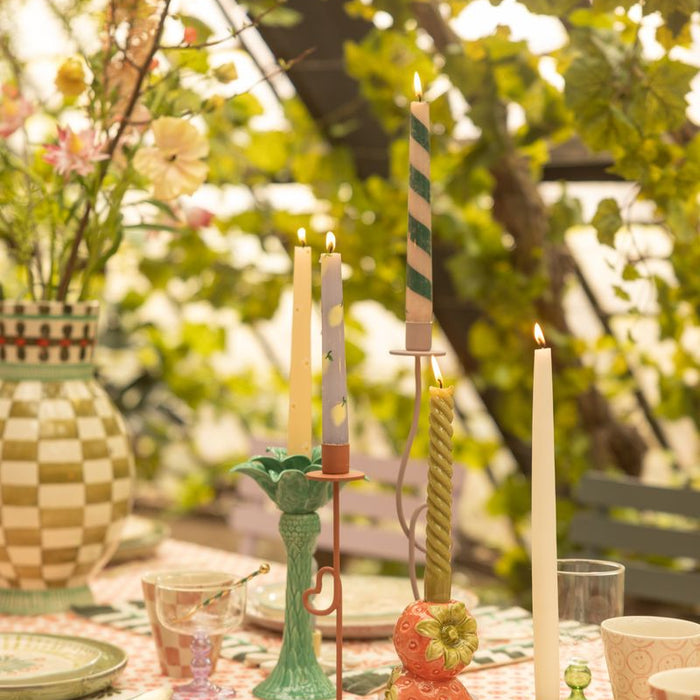 Sissy-Boy Donkerroze kandelaar met hart