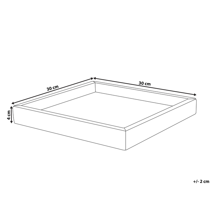 Beliani - KATERINI - Decoratief dienblad - Wit - Marmer