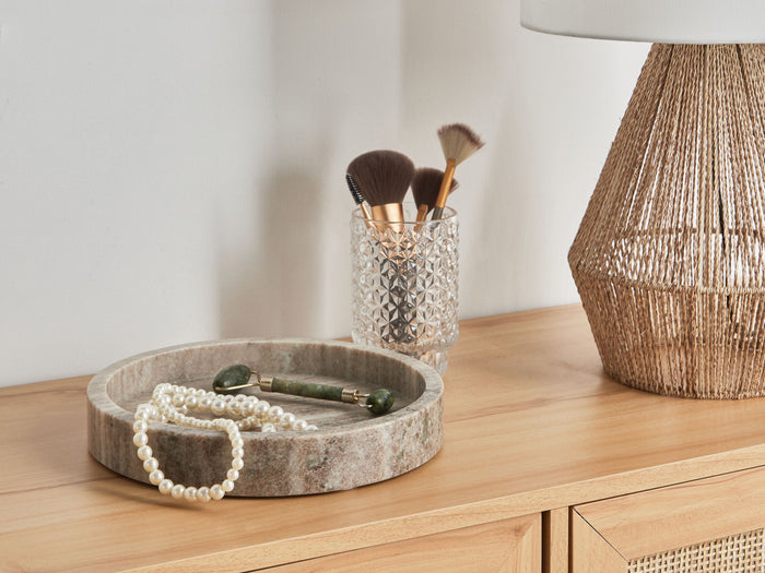 Beliani - ITEA - Decoratief dienblad - Beige - Marmer