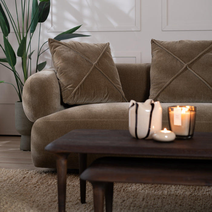 Bronx71 3-zitsbank Palermo velvet bruin