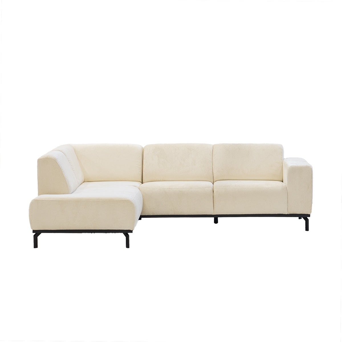 Giga Meubel - Hoekbank Beige - 3-Zits Links - 256x188x77cm - Monza