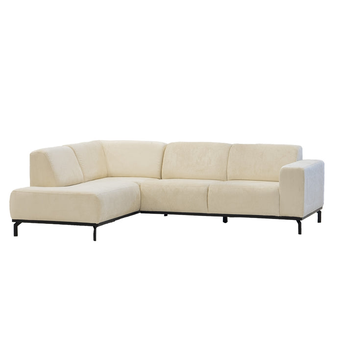 Giga Meubel - Hoekbank Beige - 3-Zits Links - 256x188x77cm - Monza