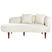 Beliani-CHAUMONT-Chaise longue-Off-white-Rechtszijdig-Fluweel