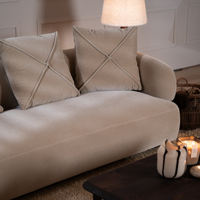 Bronx71 3-zitsbank Palermo velvet taupe