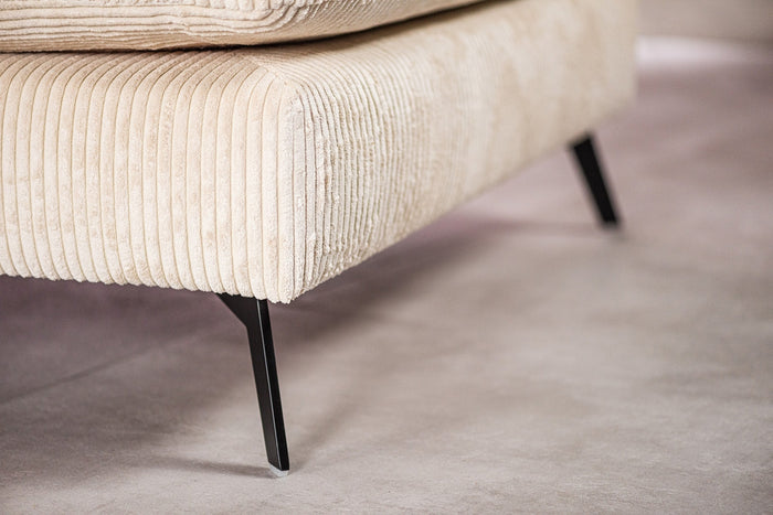 Giga Meubel - Hoekbank Ribstof - Beige - 3-Zits Rechts - Jack Lincoln