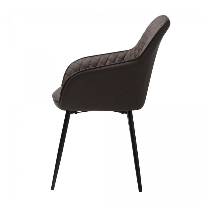 Nordic Home Bernt armstoel - velvet - donkerbruin