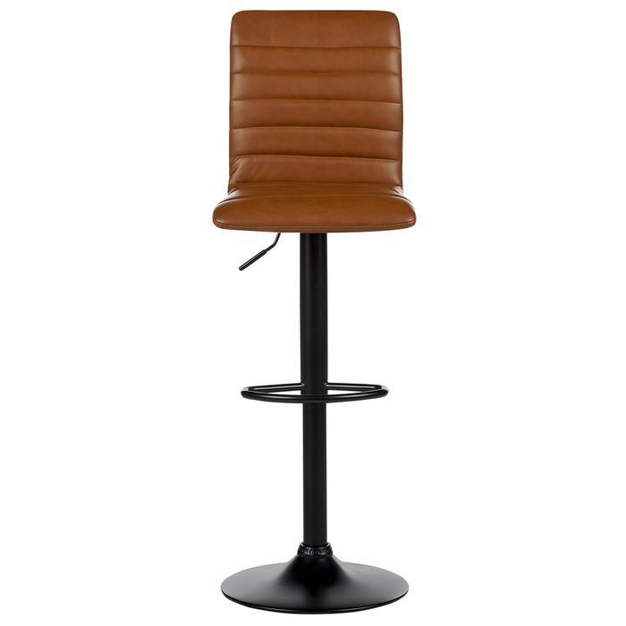 Beliani - LUCERNE II - Barkruk set van 2 - Goudbruin - Kunstleer