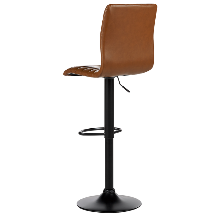 Beliani - LUCERNE II - Barkruk set van 2 - Goudbruin - Kunstleer