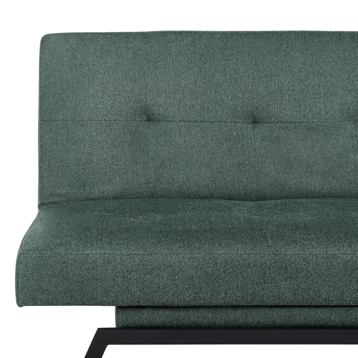 Beliani - LEEDS - Slaapbank 3-zits - Donkergroen - Polyester