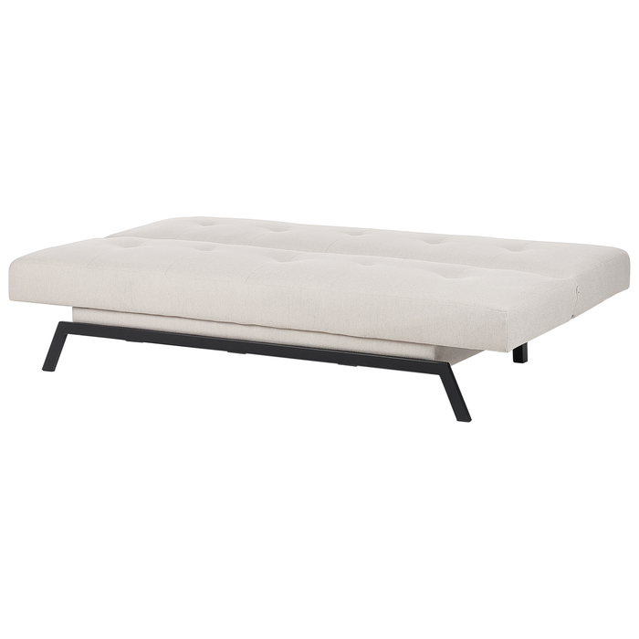 Beliani - LEEDS - Slaapbank 3-zits - Gebroken wit - Polyester