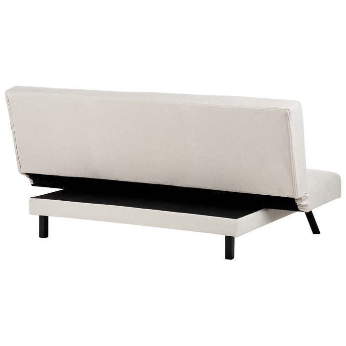 Beliani - LEEDS - Slaapbank 3-zits - Gebroken wit - Polyester