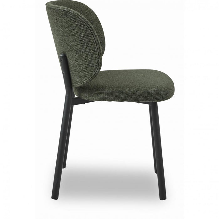 Nordic Home Milly eetkamerstoel bouclé - groen