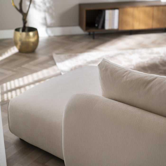 Bronx71 Hoekbank Isa chenille off white rechts