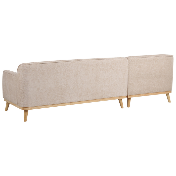 Beliani - SIMOS - Hoekbank - Beige - Rechtszijdig - Chenille