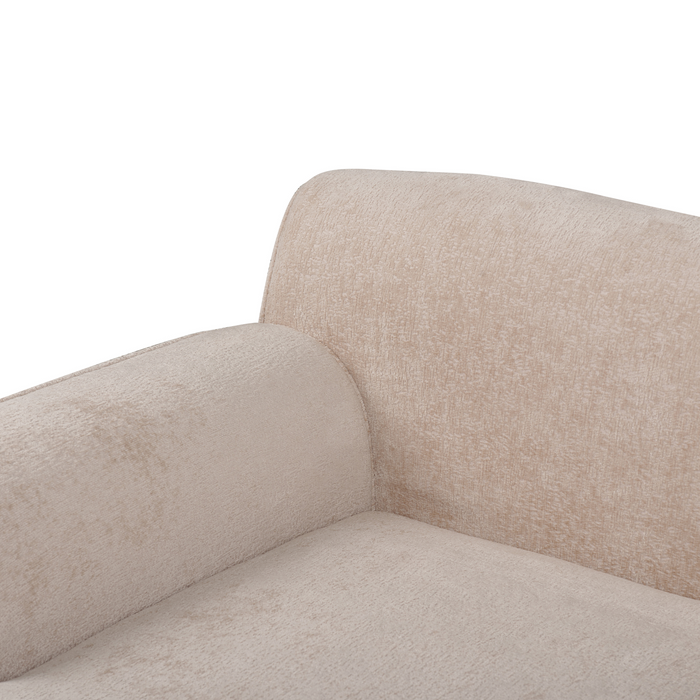 Beliani - SIMOS - Hoekbank - Beige - Rechtszijdig - Chenille