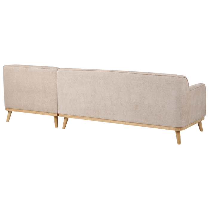 Beliani - SIMOS - Hoekbank - Beige - Linkszijdig - Chenille