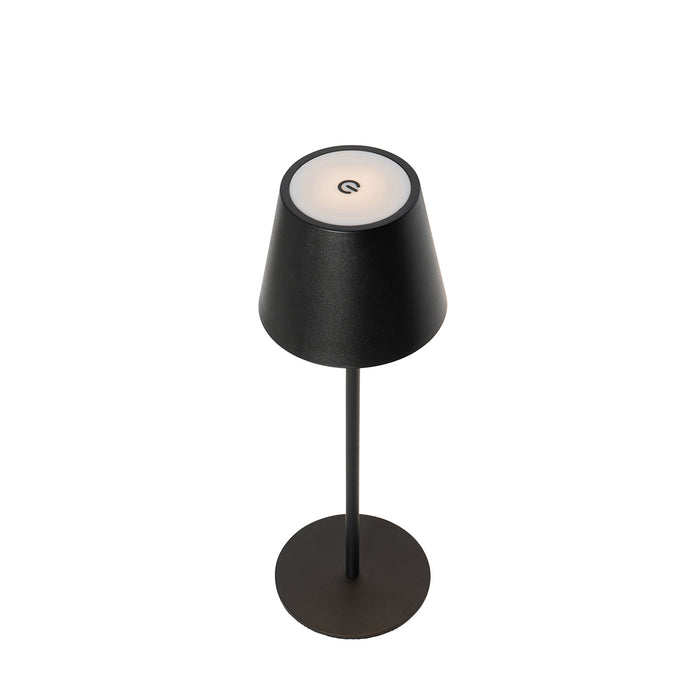QAZQA Tafellamp zwart incl. LED dimbaar en oplaadbaar IP54 - Murdock